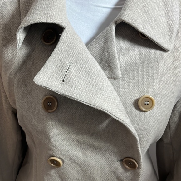 Zara overcoats winter collection wool double breasted tan collared trench 6 - Picture 2 of 8